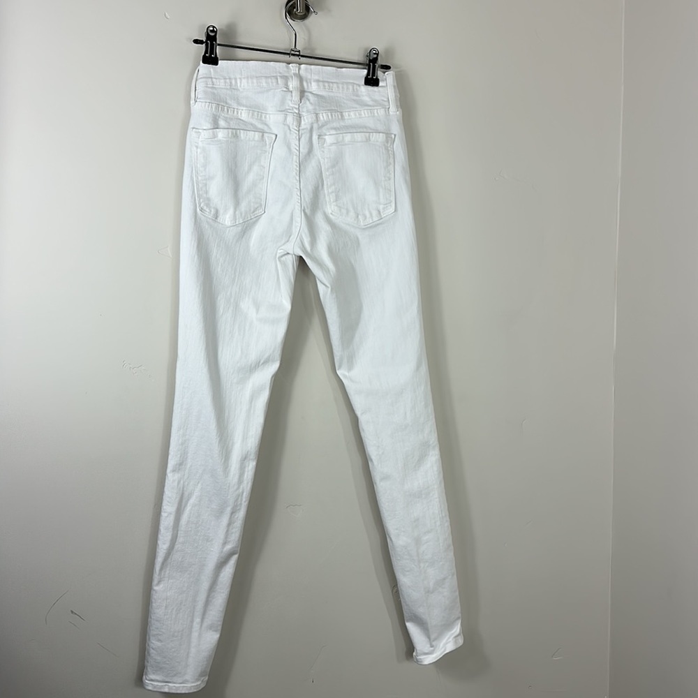 Frame Denim White Le Skinny de Jeanne Mid-Rise Jeans 27 - Picture 7 of 11